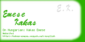 emese kakas business card